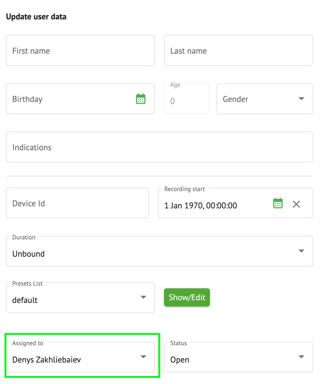 CardioAI Support. User profile management
 - image17
