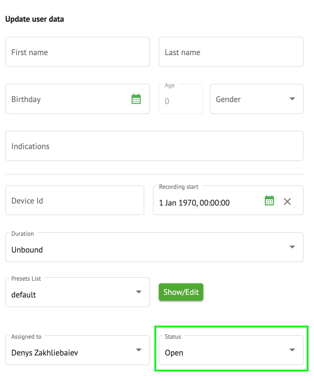 CardioAI Support. User profile management
 - image40